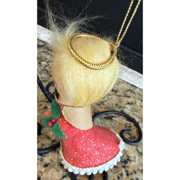 Vintage Christmas Ornament Angel Japan Kitschy Halo 4.5” - Picture 3 of 8